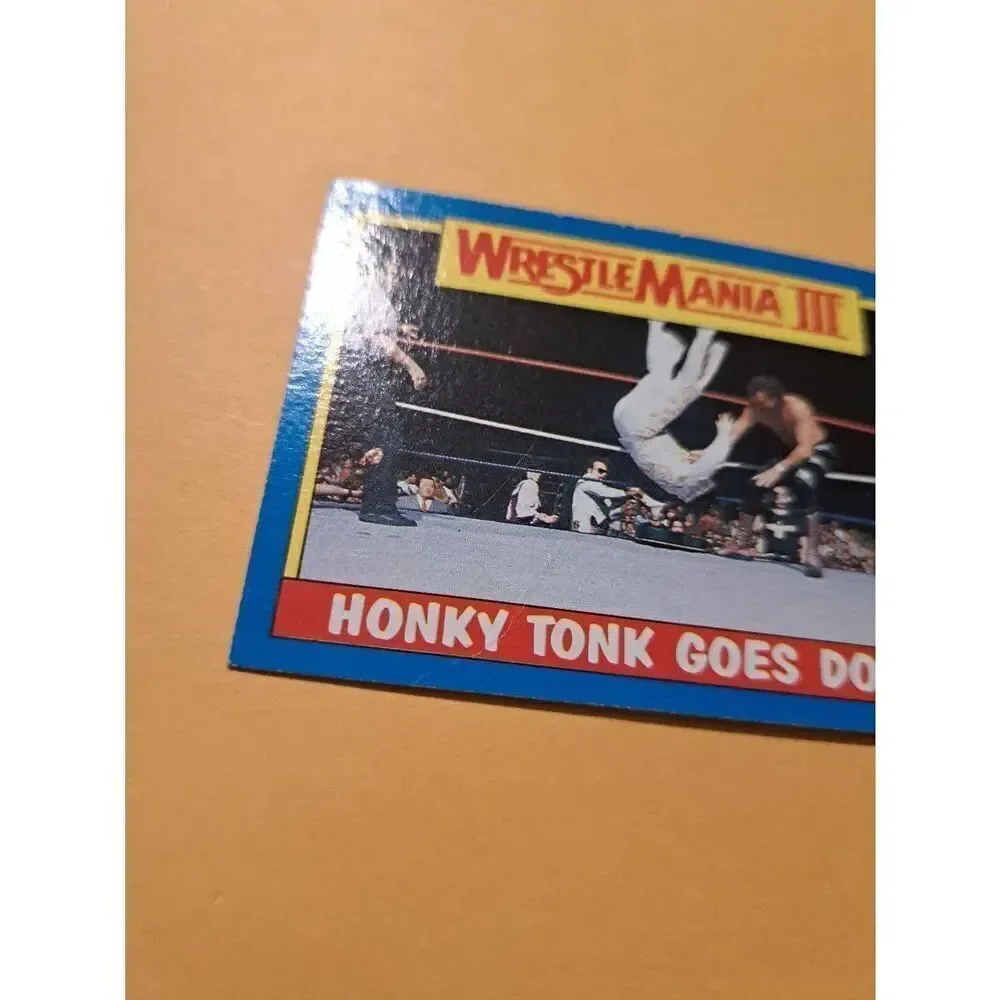 Vintage 1987 Topps WWF WrestleMania III Trading Card 52 Honky Tonk Jake Roberts